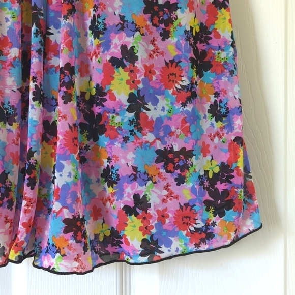 A Shore Fit Colorful Floral Mesh Sweetheart Neckline Padded Tankini Swim Top 12 - Picture 9 of 12